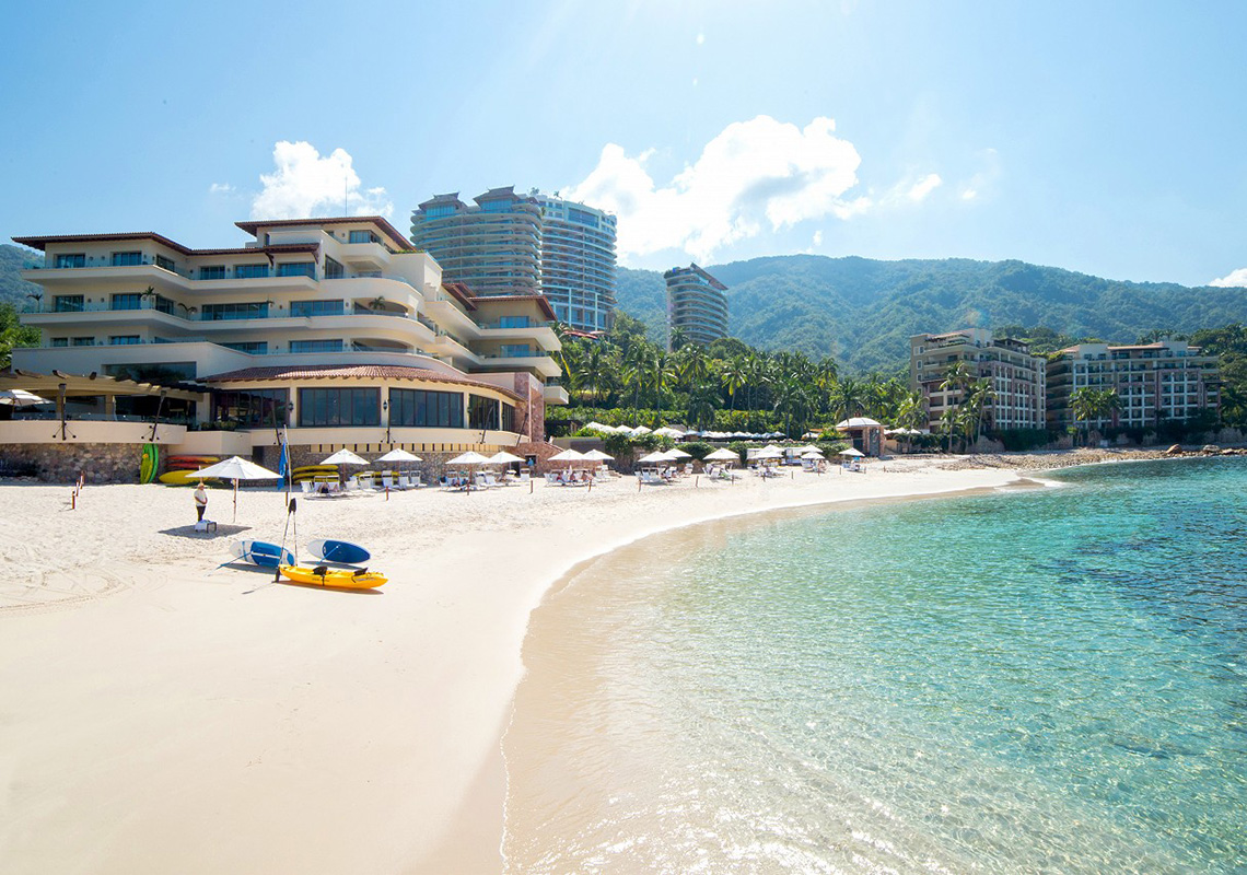Hotel Mousai Puerto Vallarta luxury adults-only resort with rooftop infinity pools and ocean views.