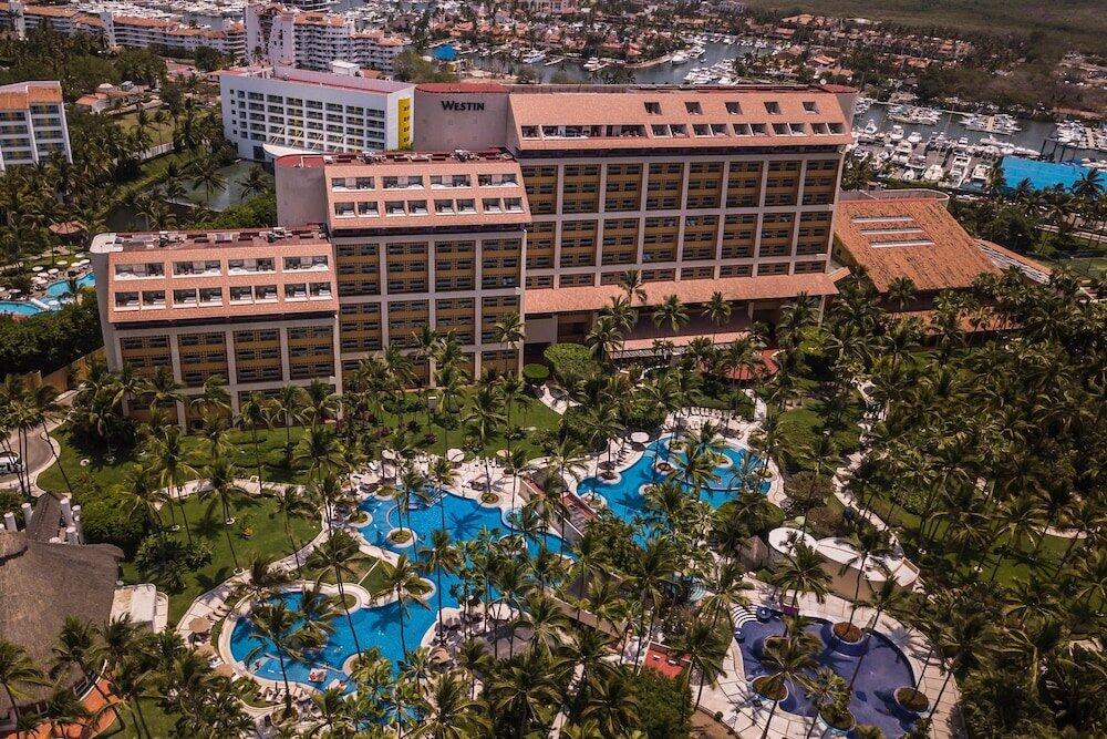 The Westin Resort and Spa Puerto Vallarta beachfront resort with tropical gardens and oceanfront pools in Puerto Vallarta, Mexico.